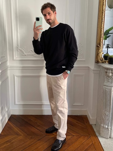 Black Sweater With Chino Look