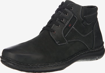 JOSEF SEIBEL Lace-Up Boots 'Anvers' in Black: front