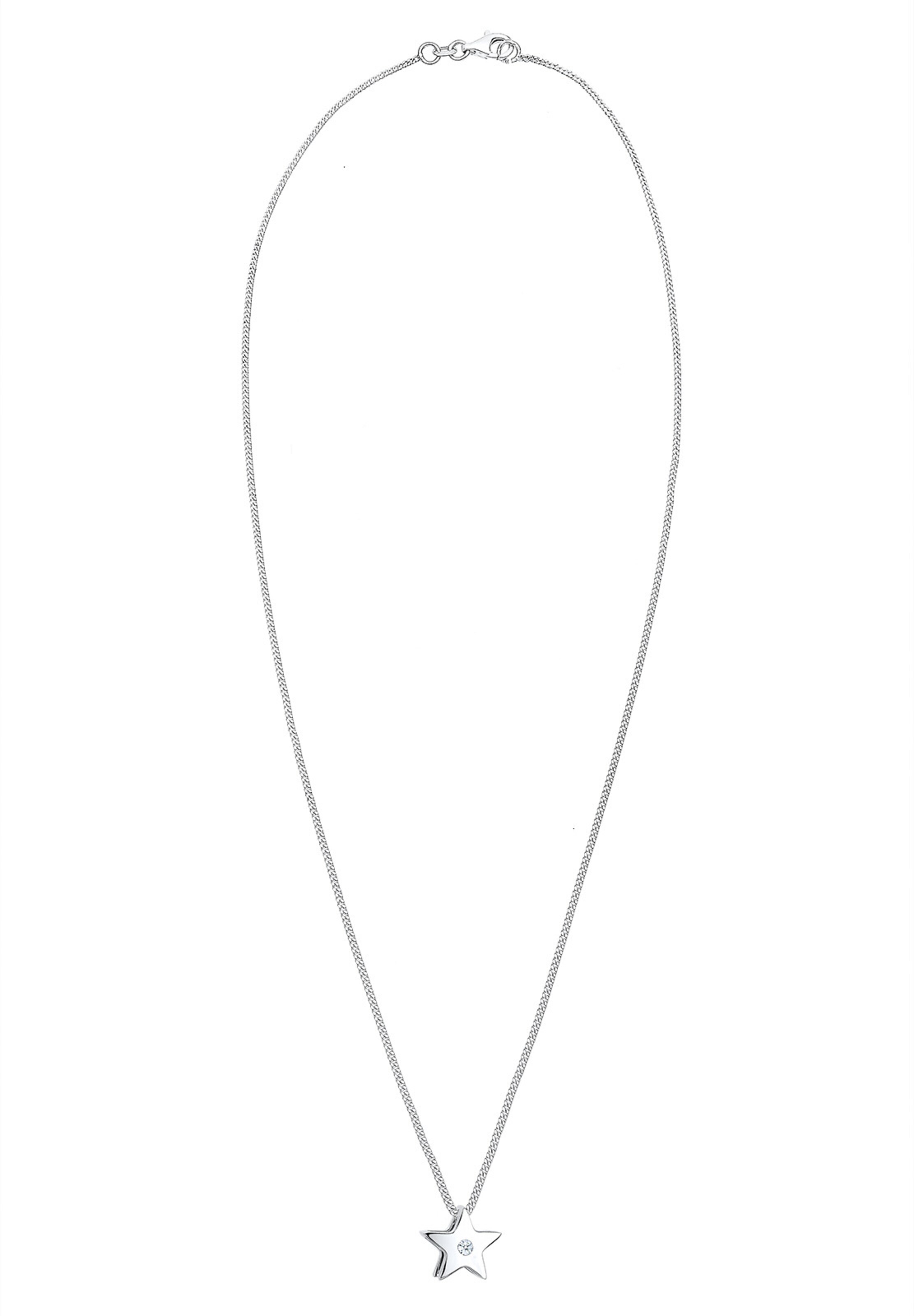 Elli DIAMONDS Kette 'Stern' in Weiß: Vorderseite