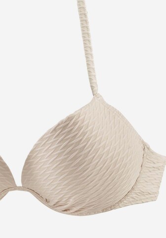 BRUNO BANANI Push-up Bikini in Beige