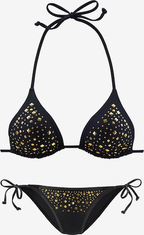 JETTE Triangle Bikini in Black: front