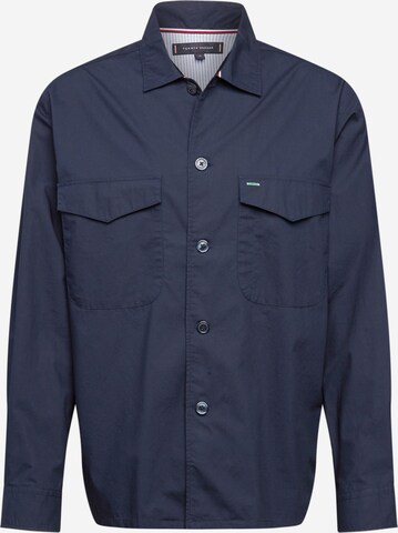 Coupe regular Chemise 'Officer' TOMMY HILFIGER en bleu : devant