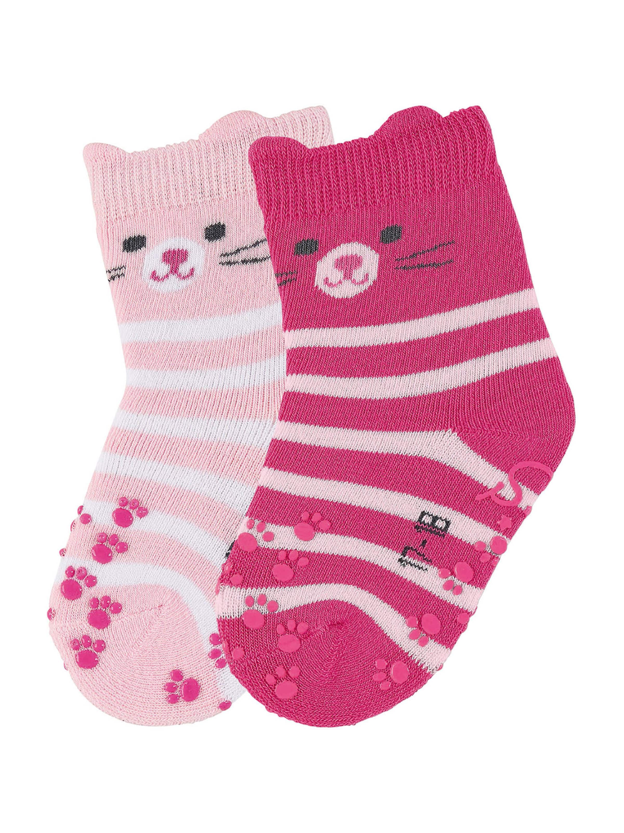 STERNTALER Sokken 'Katze' in Roze: voorkant