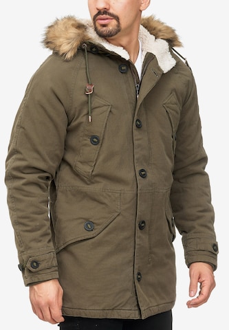 INDICODE JEANS Winter Parka 'Fann' in Green