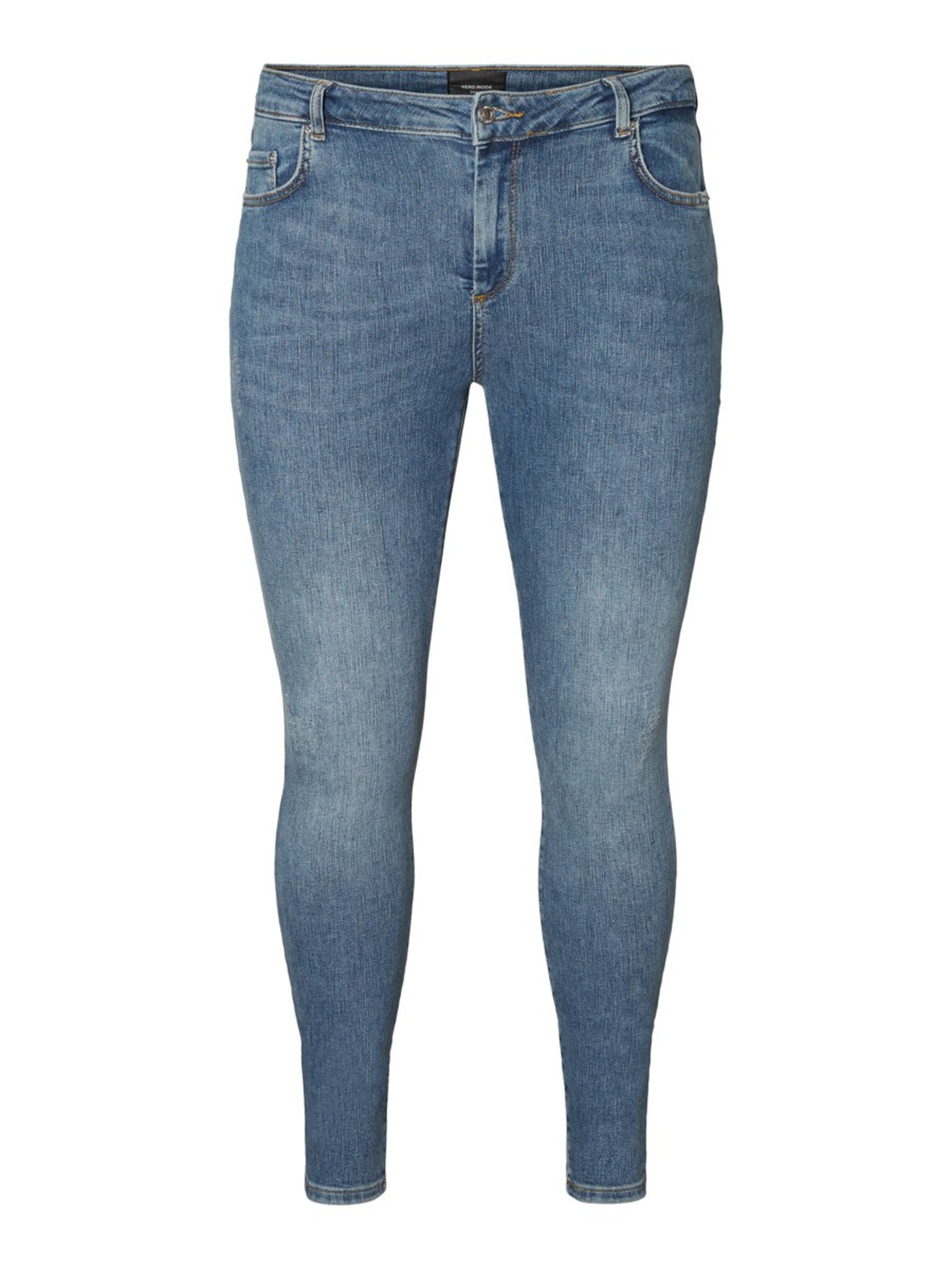 Vero Moda Curve - Jeans in de kleur Blauw denim