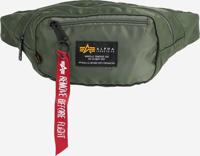 ALPHA INDUSTRIES Τσαντάκι μέσης 'Crew' σε χακί / κόκκινο / μαύρο / λευκό, Άποψη προϊόντος