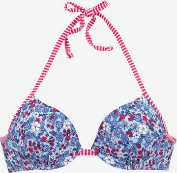 s.Oliver Push-up Bikinitop 'Jill' in Blauw: voorkant