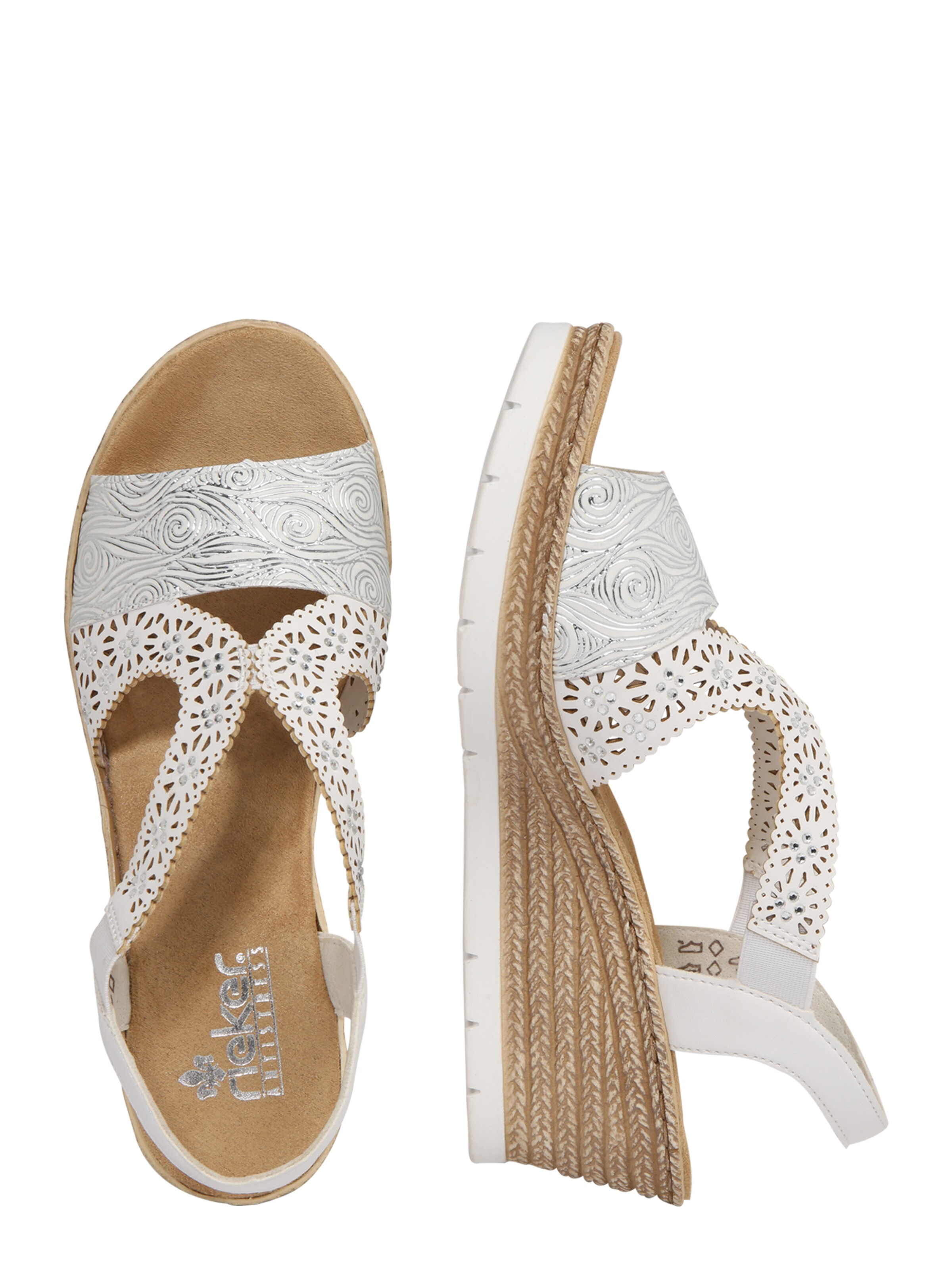 Rieker Sandals in White: side