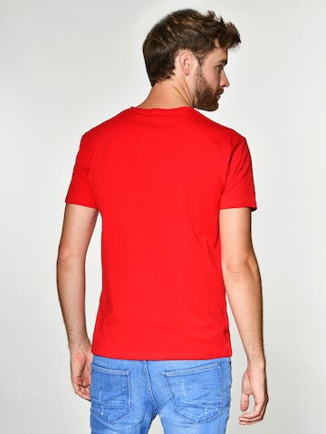 TOP GUN Shirt ' Tropical ' in Red