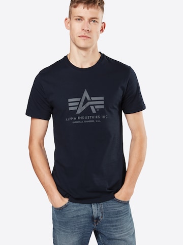 ALPHA INDUSTRIES Shirt in Blauw: voorkant