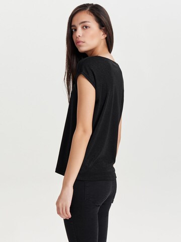 ONLY - Camiseta 'Silvery' en negro