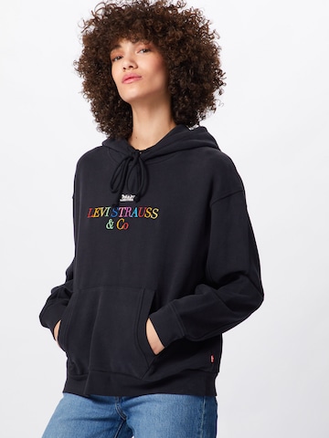 LEVI'S ® Sweatshirt 'Unbasic' in Zwart: voorkant