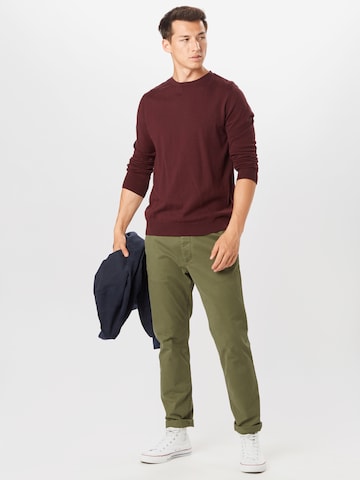 SELECTED HOMME Regular fit Pulóver 'Berg' - piros