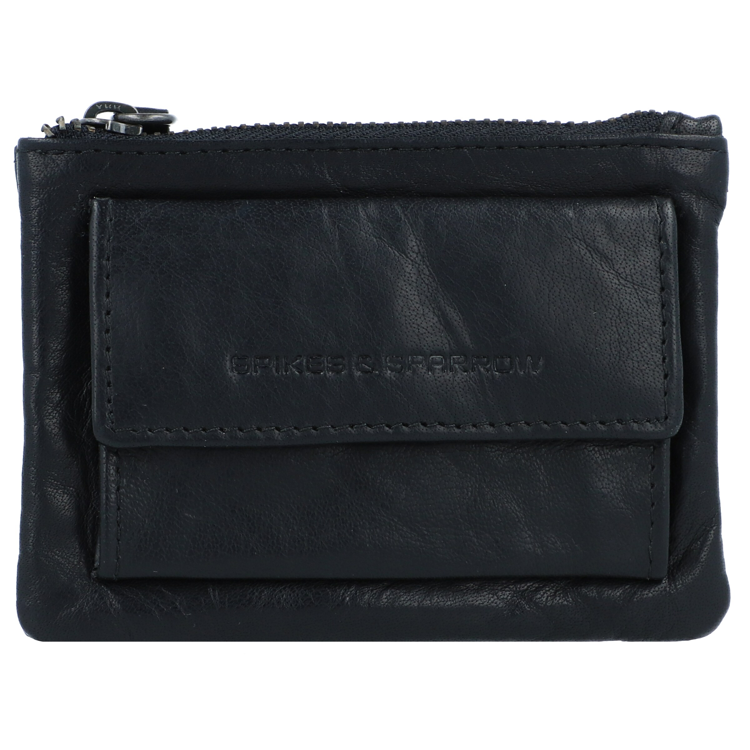 Spikes & Sparrow Key Ring in Black: front