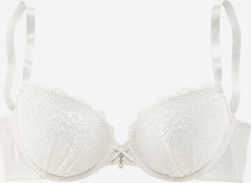 LASCANA Push-up-BH mit Spitzencups und herausnehmbaren Kissen in Beige: predná strana