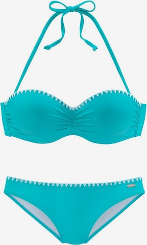 BUFFALO Bügel-Bandeau-Bikini in Blau: predná strana