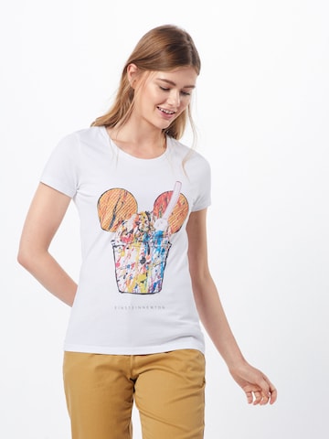 EINSTEIN & NEWTON T-shirt 'Ice Mouse' i vit: framsida