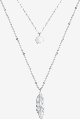 ELLI Ketting 'Feder' in Zilver