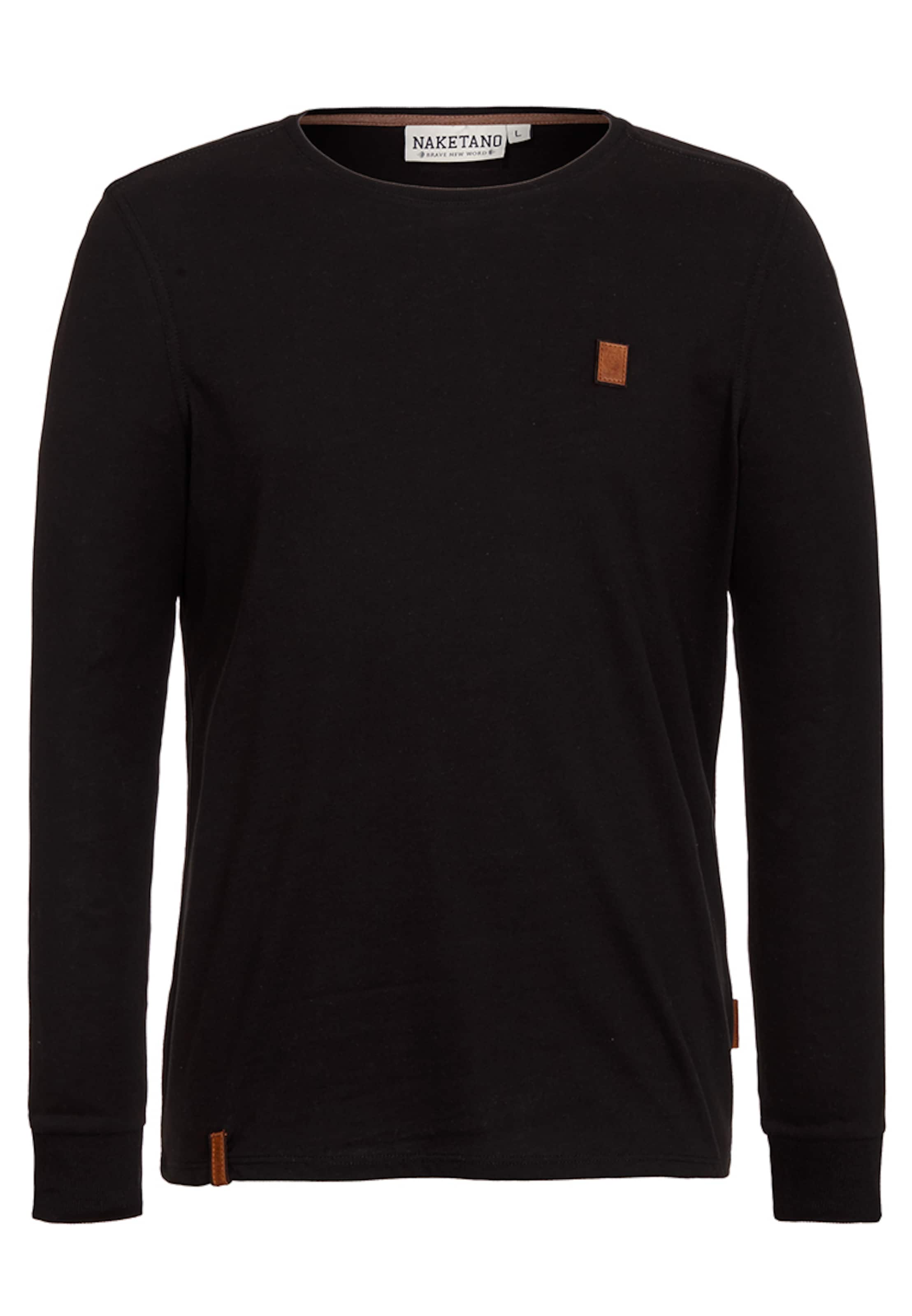 naketanoSweater majica - crna boja: prednji dio