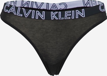 Calvin Klein Underwear String 'THONG' in Zwart: voorkant