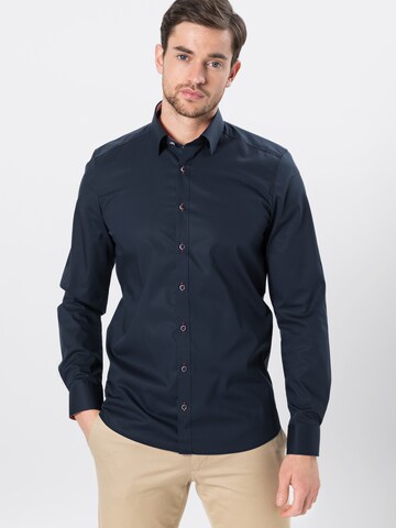 Coupe slim Chemise business 'Level 5 City' OLYMP en bleu : devant