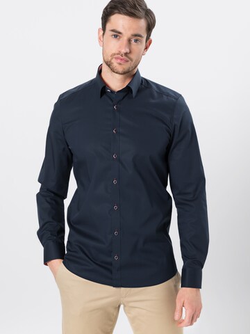 OLYMP Slim fit Zakelijk overhemd 'Level 5 City' in Blauw: voorkant