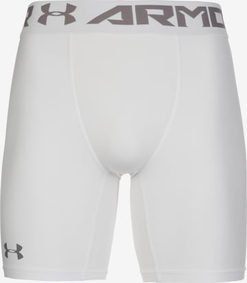 UNDER ARMOUR Workout Pants in White: front