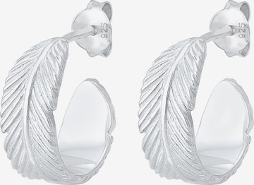 ELLI Earrings 'Feder' in Silver: front