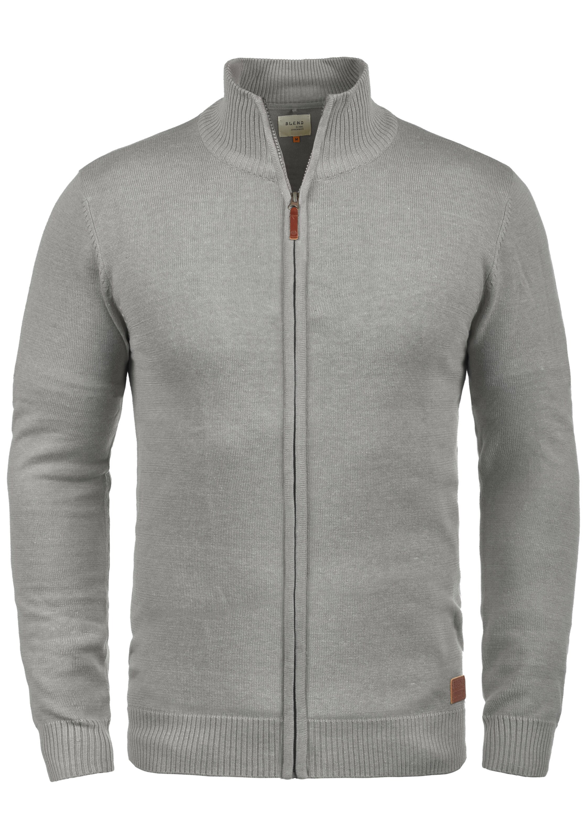 BLEND - Casaco de malha 'Norman' em cinzento: frente