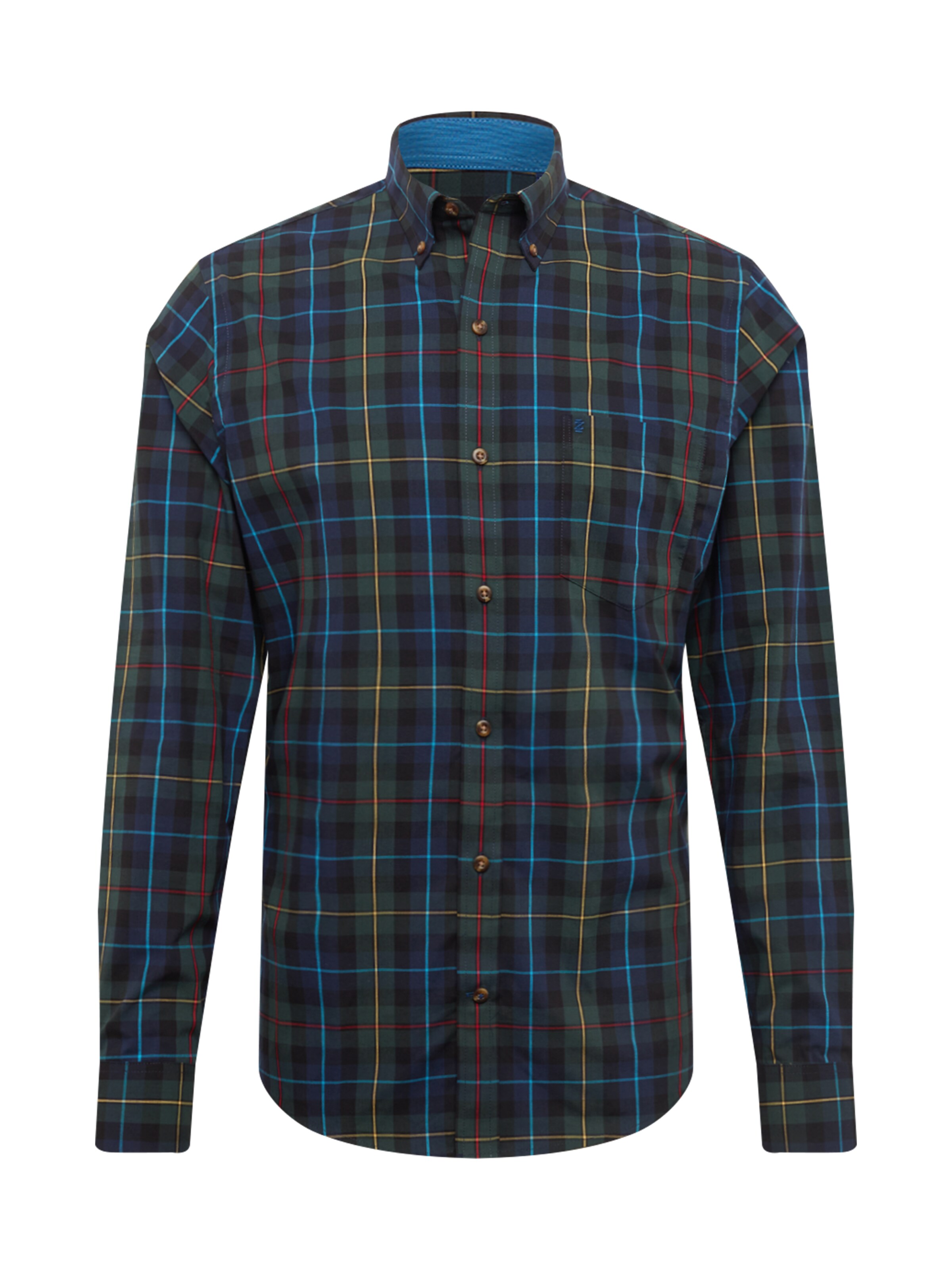 IZOD - Overhemd 'TARTAN' in de kleur Donkerblauw