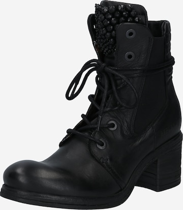 REPLAY Lace-Up Ankle Boots in Black: front