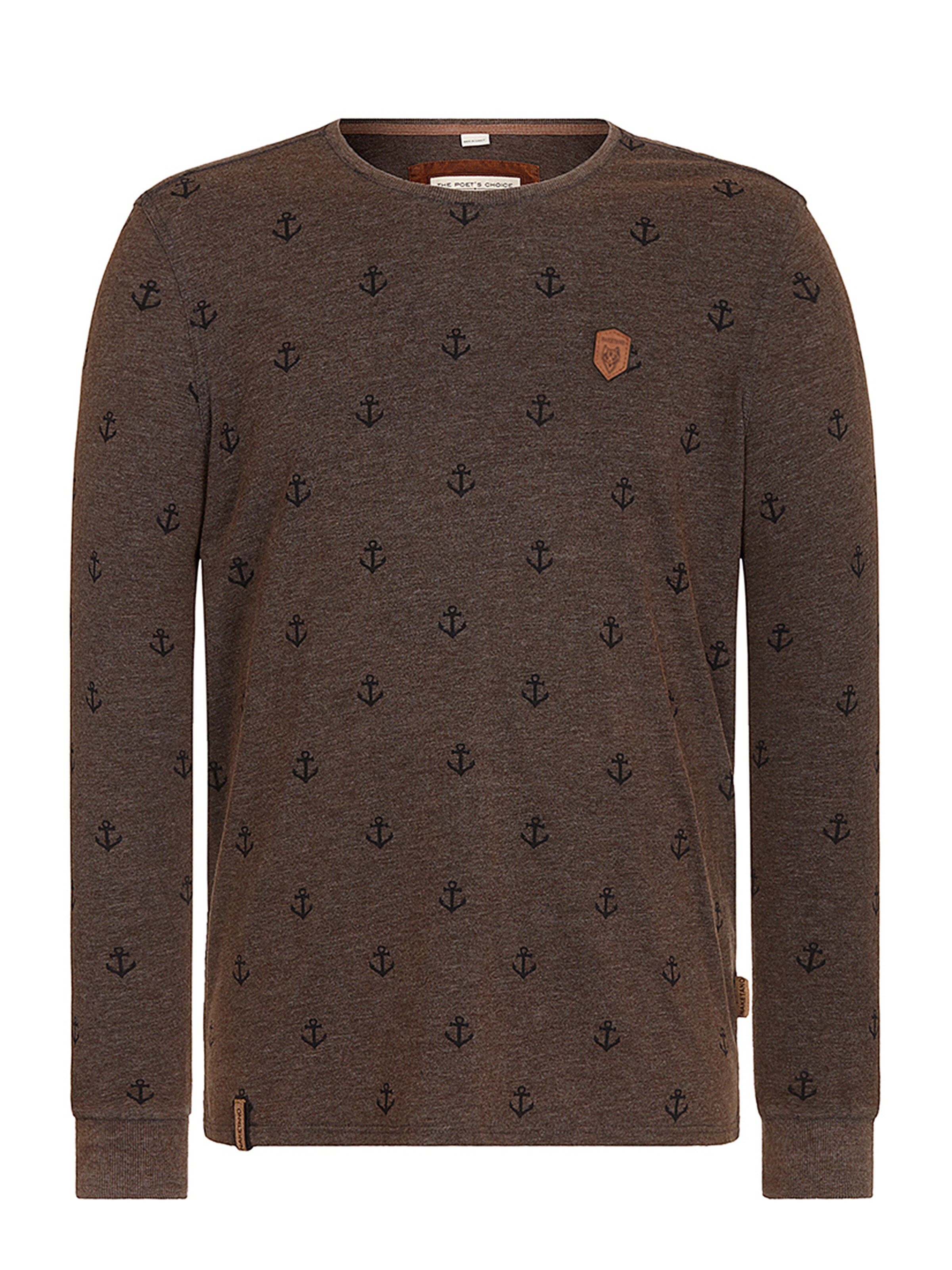 naketano - Sweatshirt 'Path Of The Dark Side' in de kleur Bruin