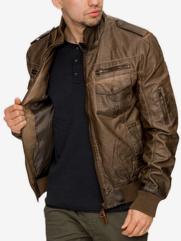 INDICODE JEANS Between-Season Jacket in Brown