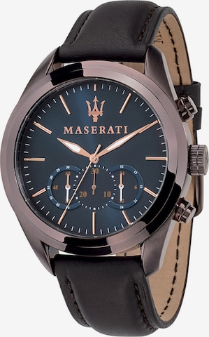Maserati Analog Watch 'Traguardo' in Brown: front