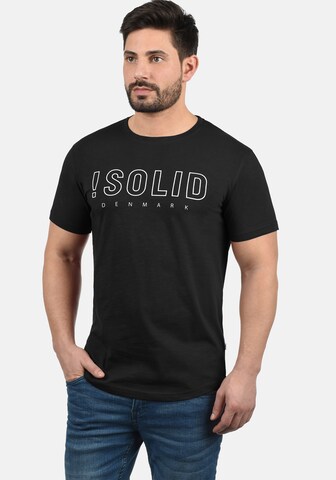 !Solid Rundhalsshirt Solido in Schwarz: predná strana