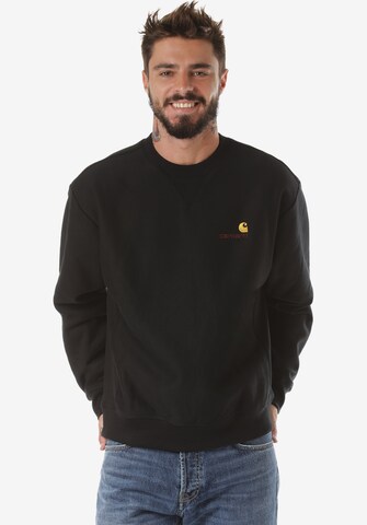 Carhartt WIP Sweatshirt 'American Script' i sort: forside