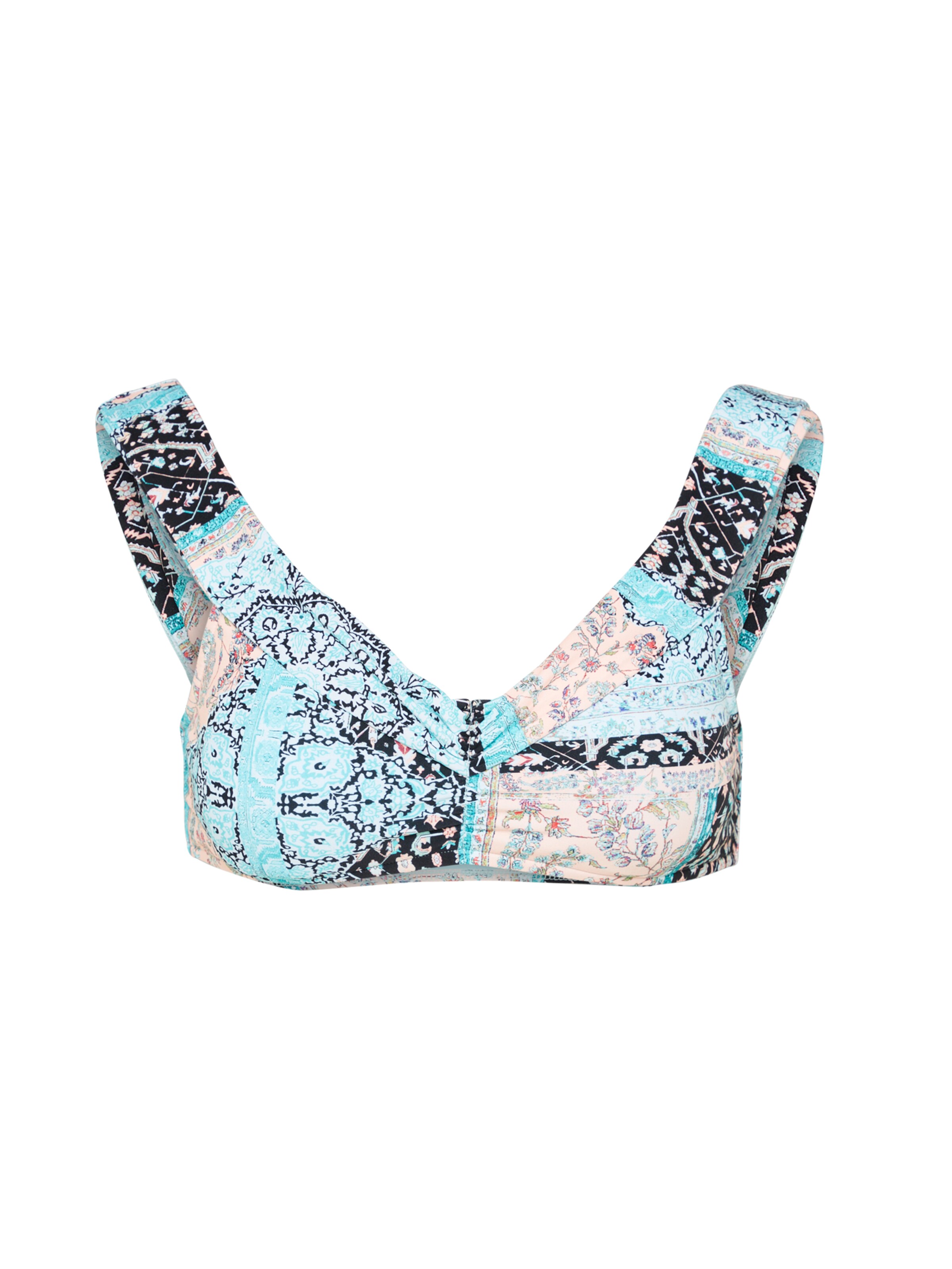 Seafolly - Bikinitop 'Off The Shoulder Bandeau' in de kleur Turquoise