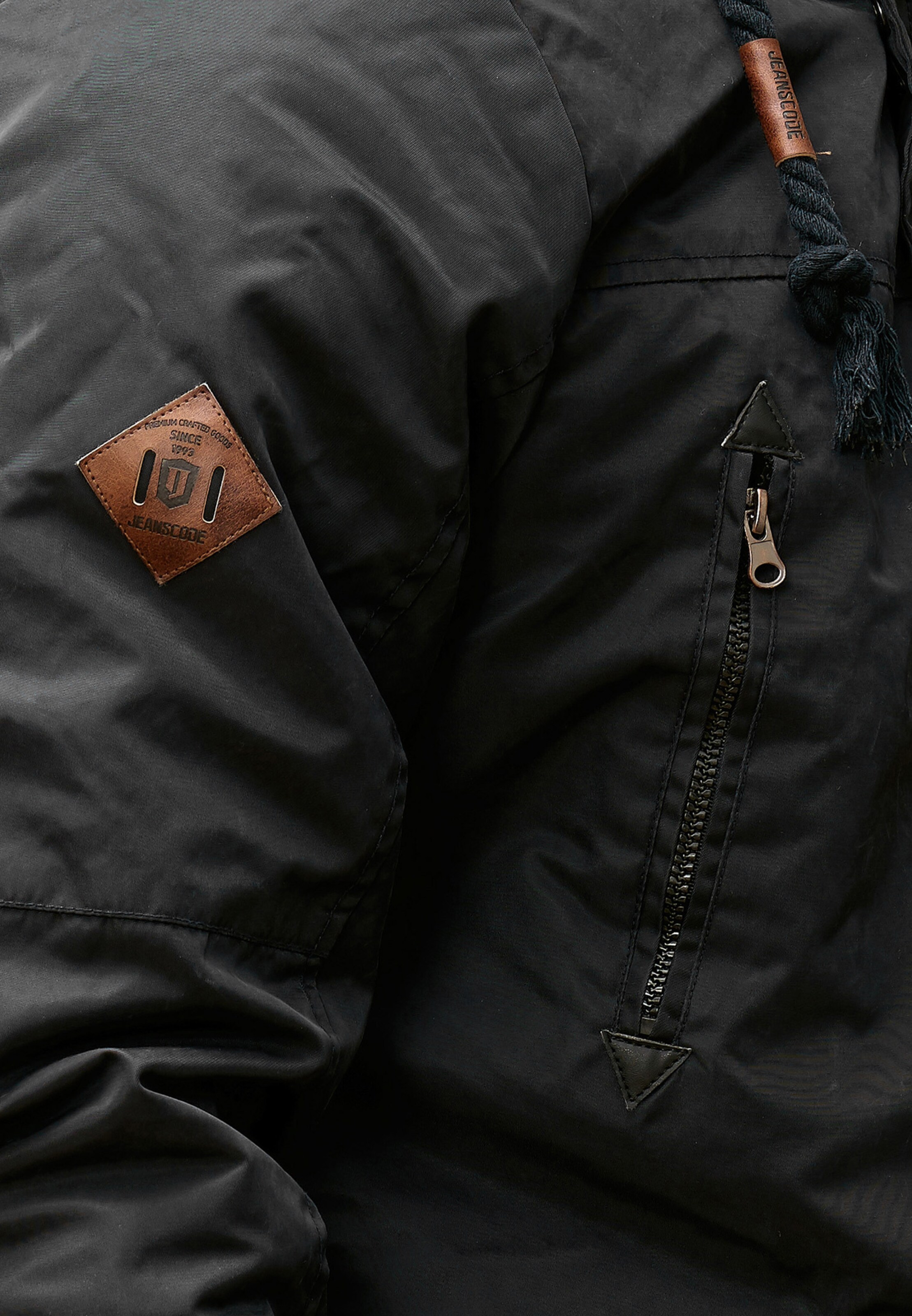 INDICODE JEANS Parka 'Bardsley' in Schwarz