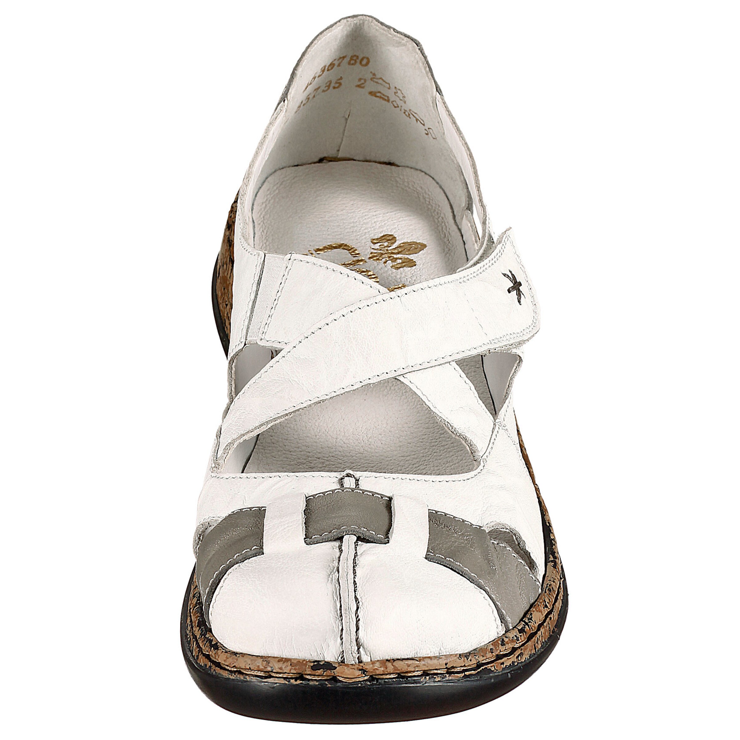 Rieker Ballet Flats with Strap '46367' in White