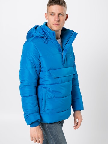 Urban Classics Winter Jacket in Blue: front