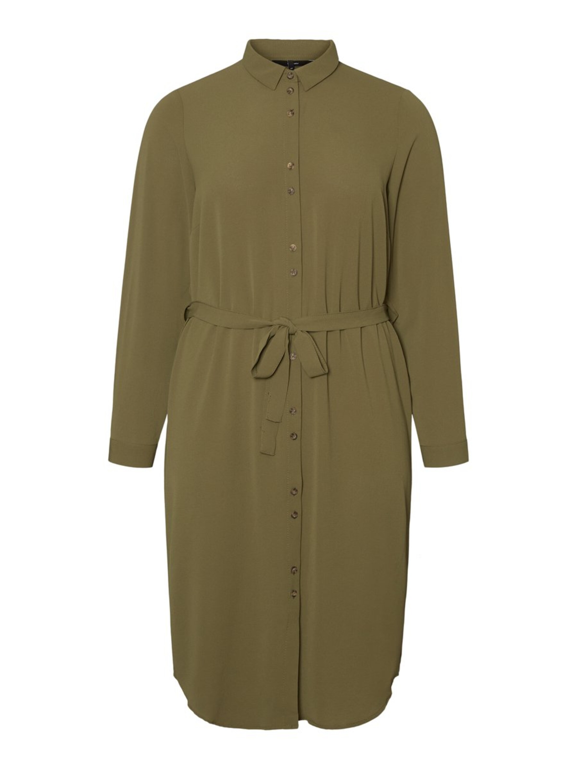 Vero Moda Curve - Blousejurk in de kleur Olijfgroen