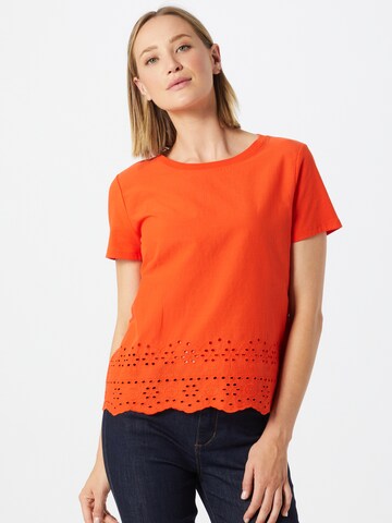TOM TAILOR Тениска в оранжево: отпред