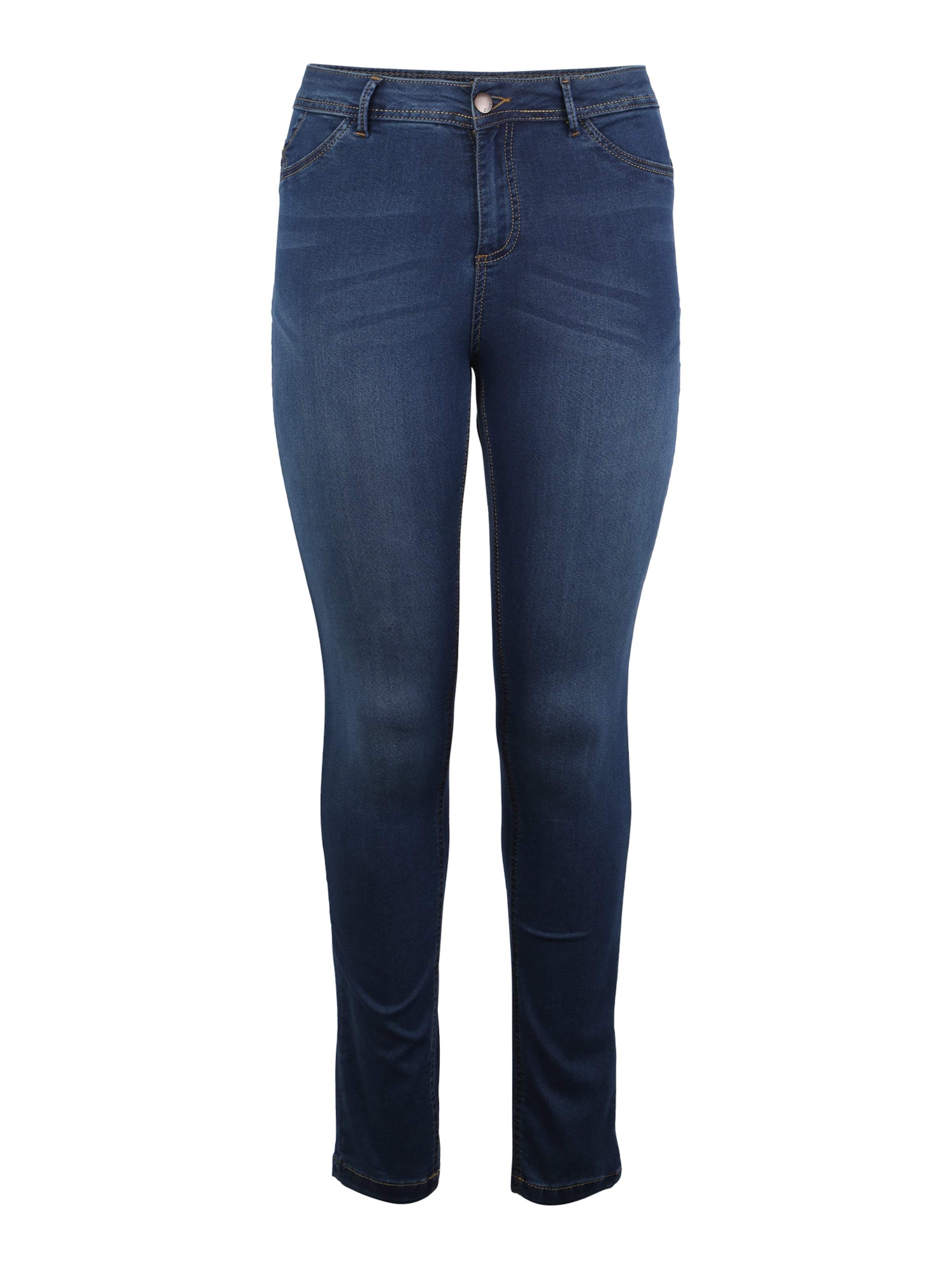 Zizzi Slim fit Jeans 'Nille ex. slim' in Blue: front