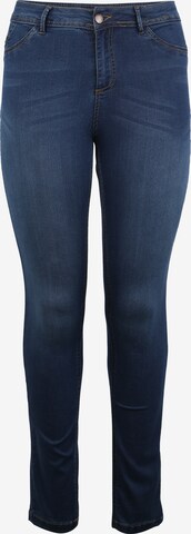 Zizzi Slim fit Jeans 'Nille ex. slim' in Blue: front