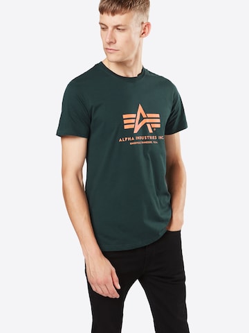 ALPHA INDUSTRIES Póló - zöld: elől