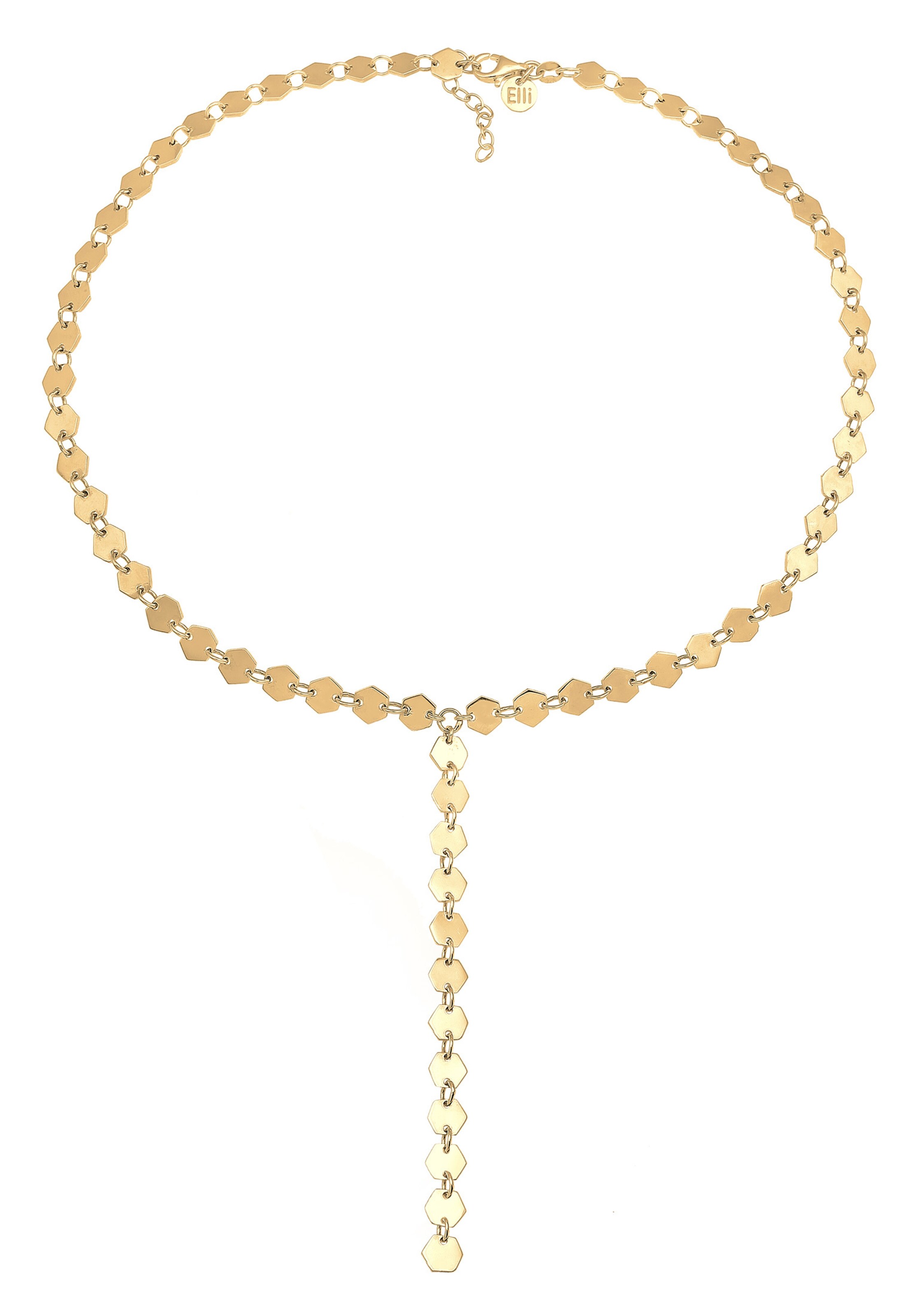 ELLI PREMIUM - Ketting 'Hexagon' in de kleur Goud