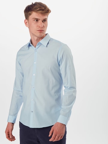 BURTON MENSWEAR LONDON Úzky strih Košeľa - Modrá: predná strana