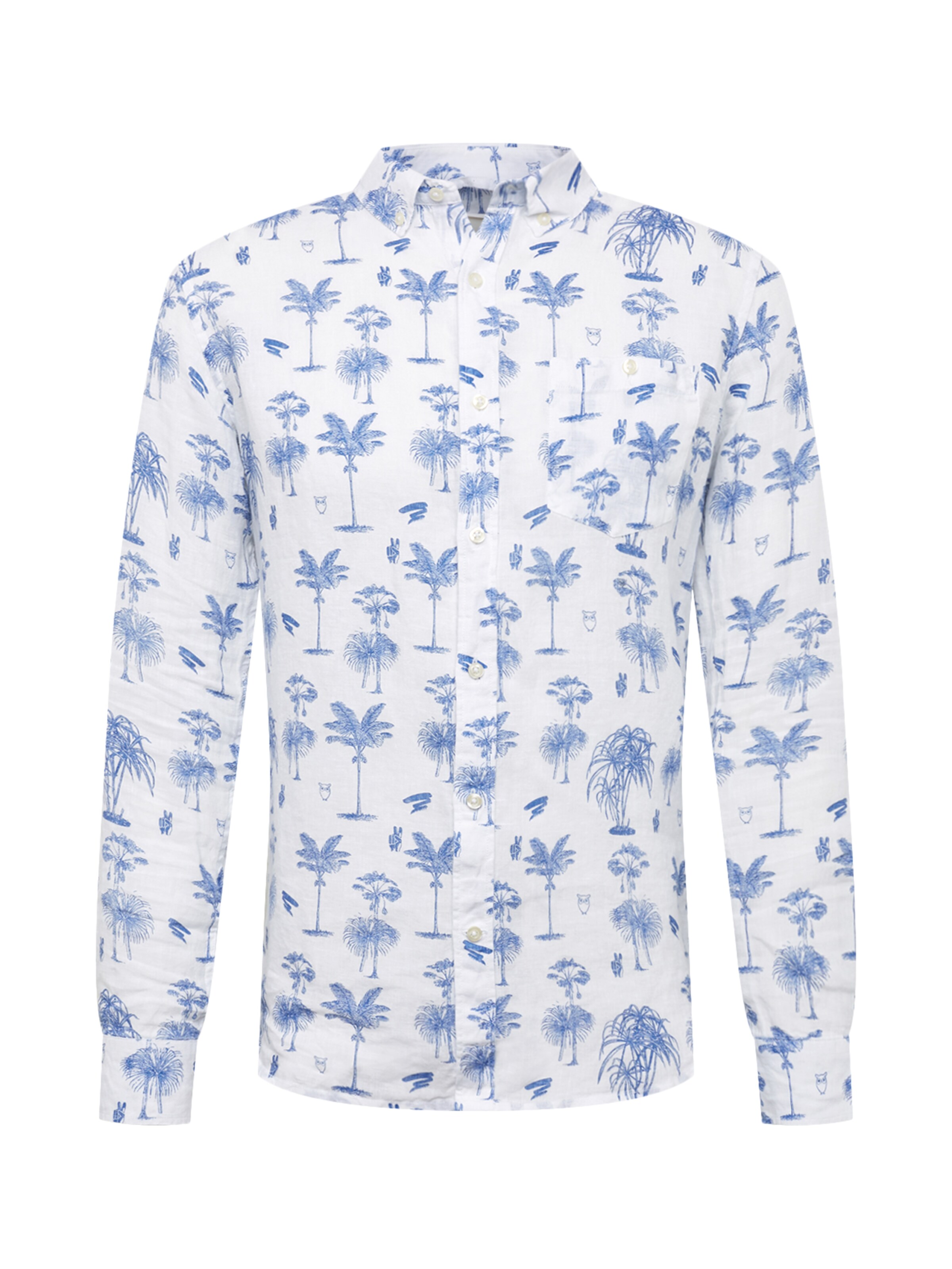 KnowledgeCotton Apparel - Overhemd in de kleur Blauw