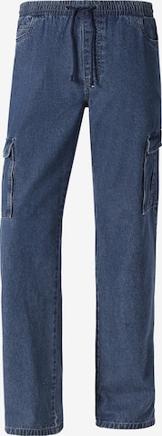 Loosefit Jeans cargo 'Esko' Jan Vanderstorm en bleu : devant