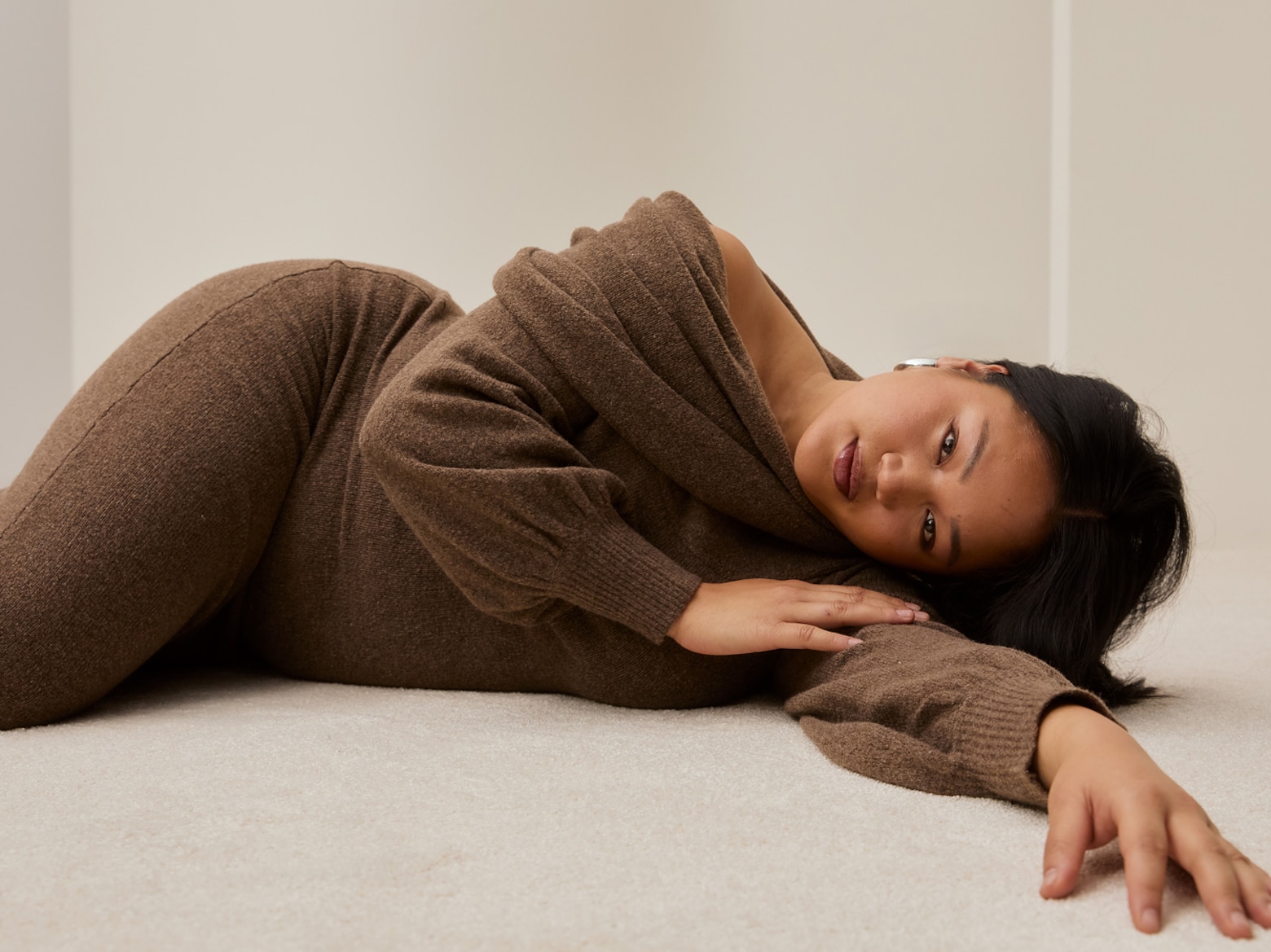 Alya A. - Brown Off Shoulder DressLook